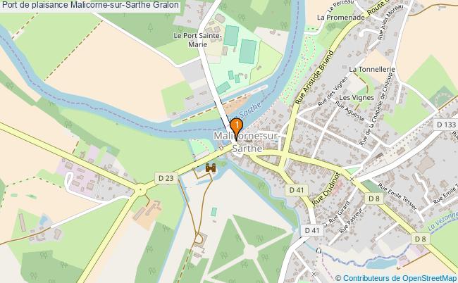 plan Port de plaisance Malicorne-sur-Sarthe : 1 équipements