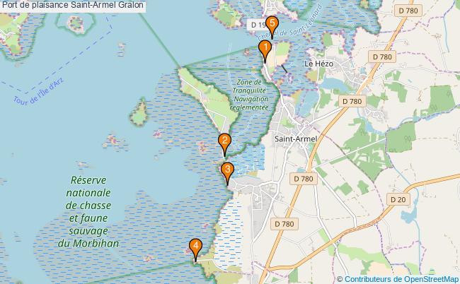 plan Port de plaisance Saint-Armel : 5 équipements