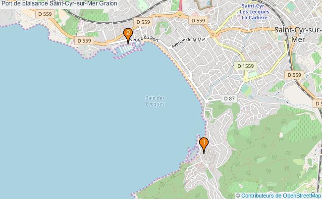 plan Port de plaisance Saint-Cyr-sur-Mer : 2 équipements