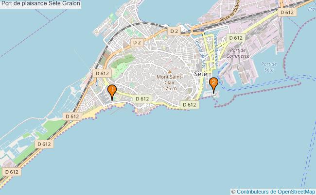 plan Port de plaisance Sète : 2 équipements