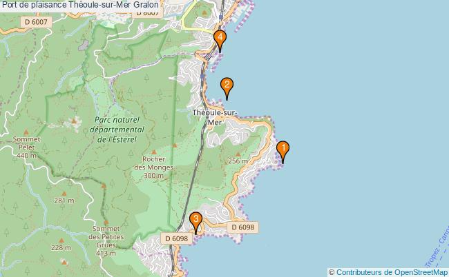 plan Port de plaisance Théoule-sur-Mer : 4 équipements