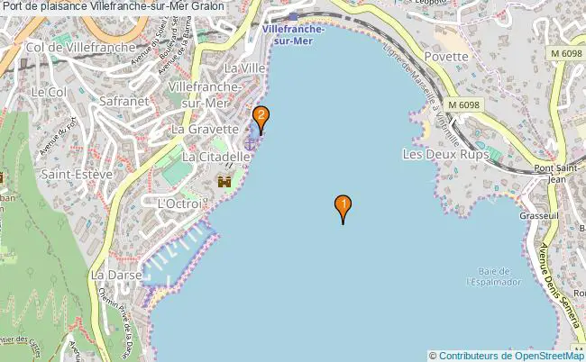 plan Port de plaisance Villefranche-sur-Mer : 2 équipements