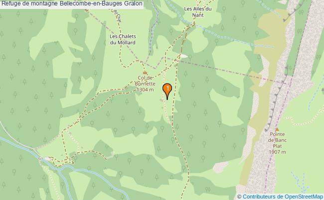 plan Refuge de montagne Bellecombe-en-Bauges : 1 équipements