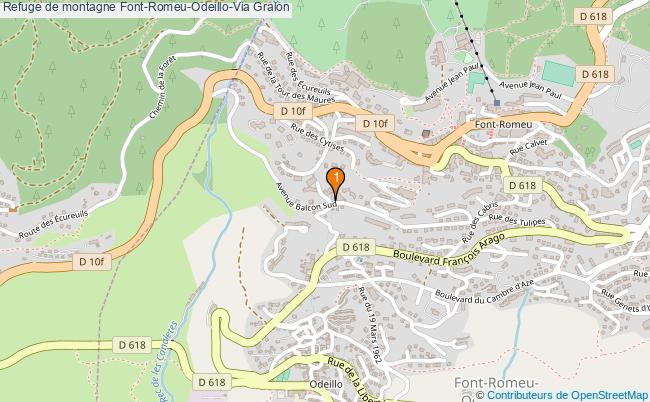 plan Refuge de montagne Font-Romeu-Odeillo-Via : 1 équipements