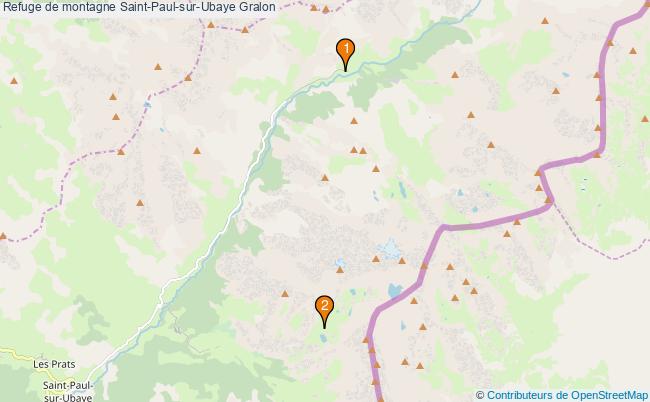 plan Refuge de montagne Saint-Paul-sur-Ubaye : 2 équipements