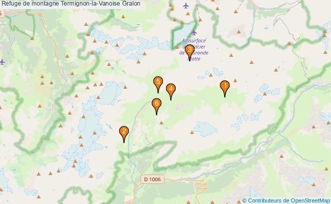 plan Refuge de montagne Termignon-la-Vanoise : 6 équipements
