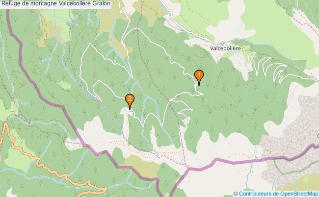 plan Refuge de montagne Valcebollère : 2 équipements