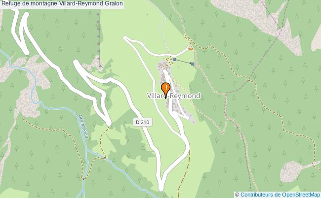plan Refuge de montagne Villard-Reymond : 1 équipements
