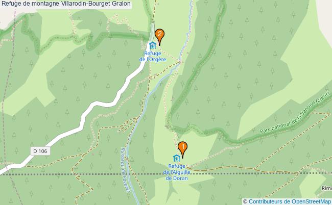 plan Refuge de montagne Villarodin-Bourget : 2 équipements