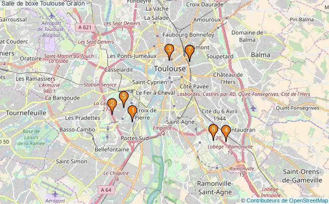 plan Salle de boxe Toulouse : 8 équipements