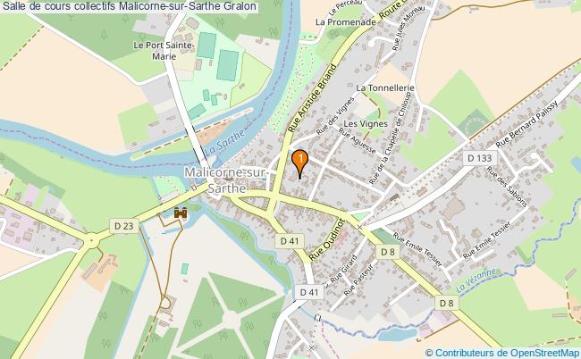 plan Salle de cours collectifs Malicorne-sur-Sarthe : 1 équipements