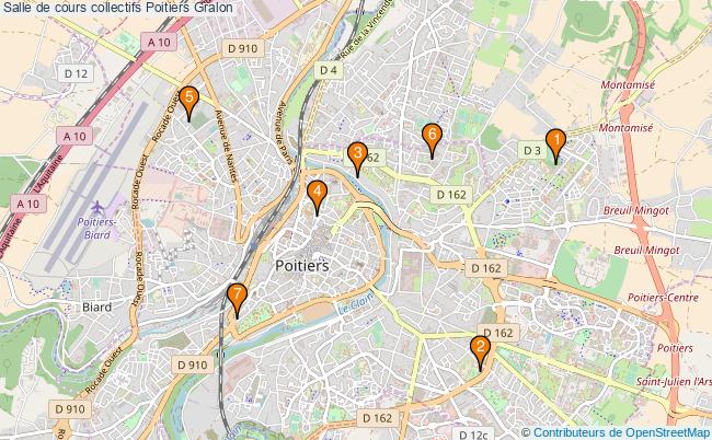 plan Salle de cours collectifs Poitiers : 7 équipements