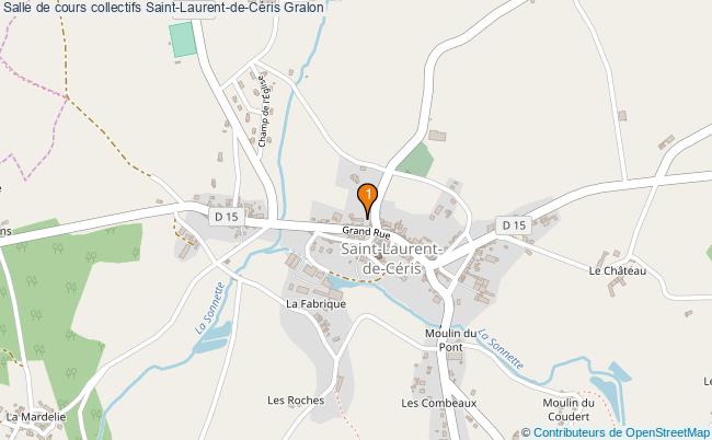 plan Salle de cours collectifs Saint-Laurent-de-Céris : 1 équipements