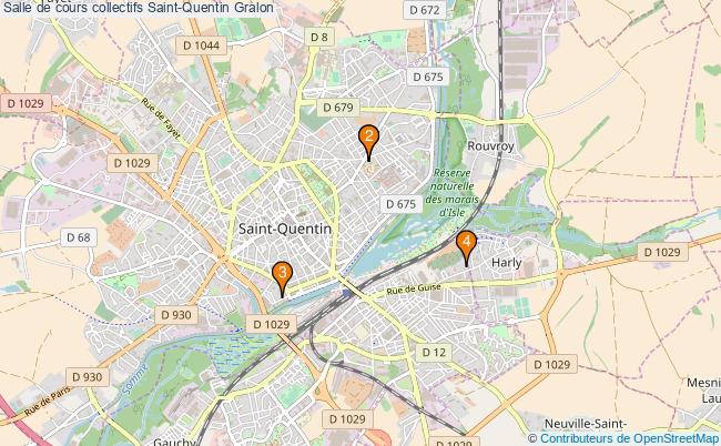 plan Salle de cours collectifs Saint-Quentin : 4 équipements