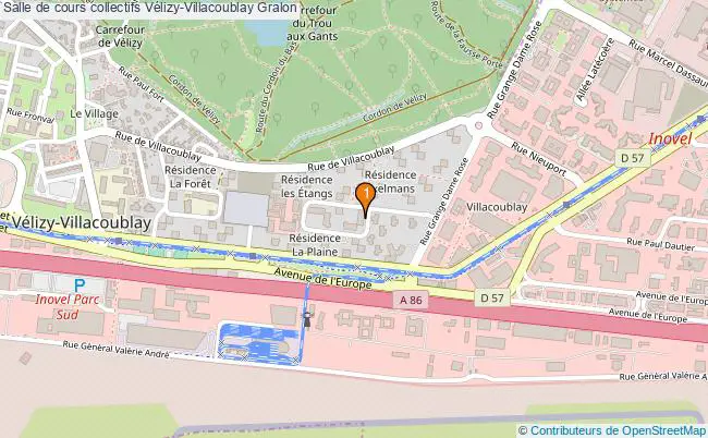 plan Salle de cours collectifs Vélizy-Villacoublay : 1 équipements