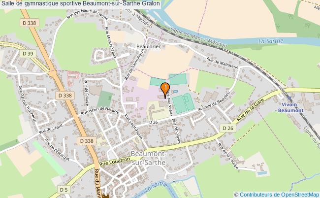plan Salle de gymnastique sportive Beaumont-sur-Sarthe : 1 équipements