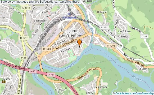 plan Salle de gymnastique sportive Bellegarde-sur-Valserine : 1 équipements