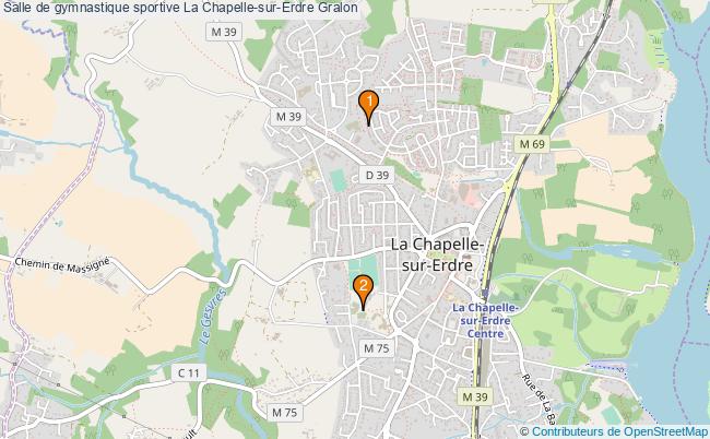 plan Salle de gymnastique sportive La Chapelle-sur-Erdre : 2 équipements