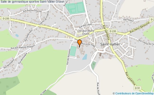 plan Salle de gymnastique sportive Saint-Vallier : 1 équipements
