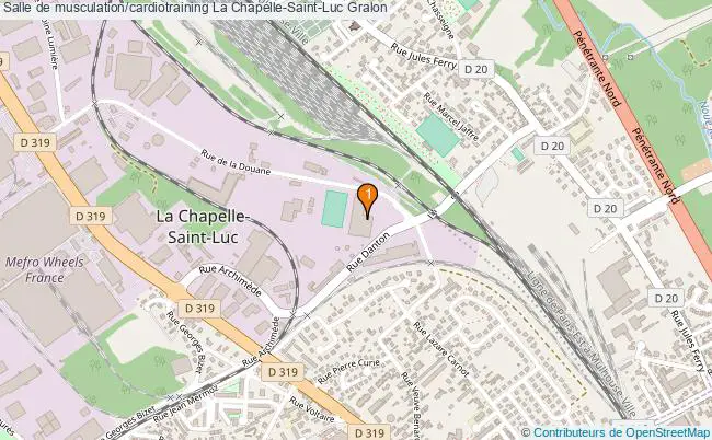 plan Salle de musculation/cardiotraining La Chapelle-Saint-Luc : 1 équipements