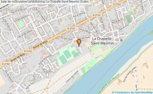 plan Salle de musculation/cardiotraining La Chapelle-Saint-Mesmin : 1 équipements