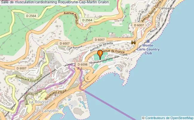 plan Salle de musculation/cardiotraining Roquebrune-Cap-Martin : 1 équipements