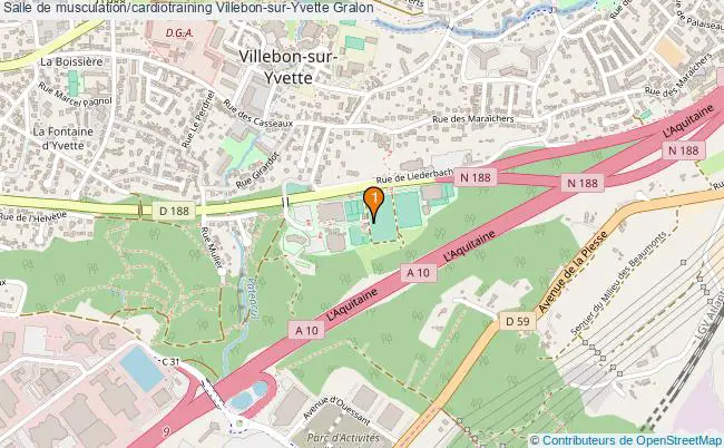 plan Salle de musculation/cardiotraining Villebon-sur-Yvette : 1 équipements