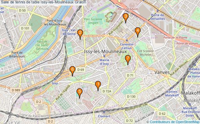 16 Rue De L'abbé Derry 92130 Issy-les-moulineaux Salle de tennis de table Issy-les-Moulineaux : 7 équipements