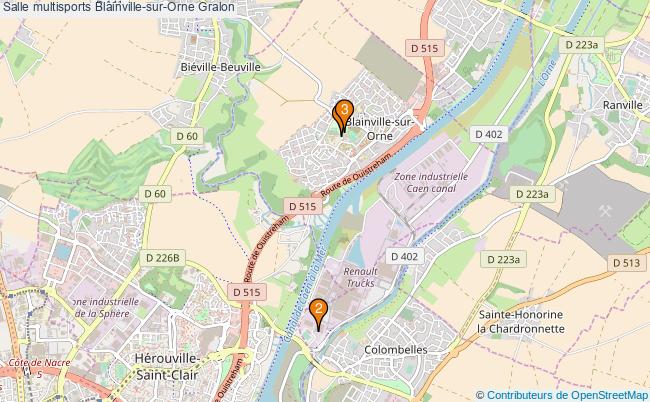 plan Salle multisports Blainville-sur-Orne : 3 équipements