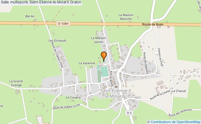 plan Salle multisports Saint-Etienne-le-Molard : 1 équipements