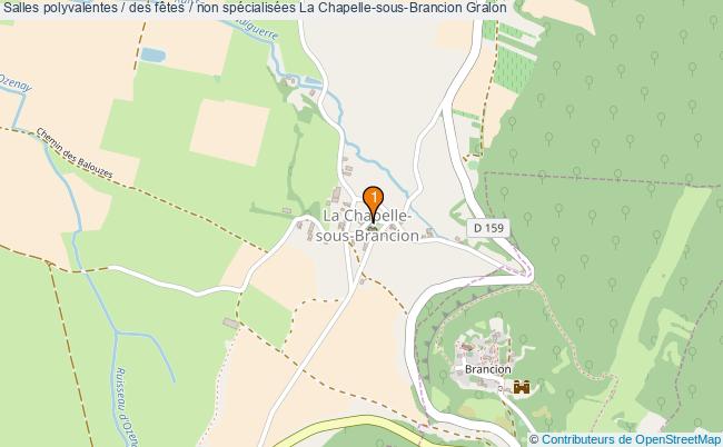 plan Salles polyvalentes / des fêtes / non spécialisées La Chapelle-sous-Brancion : 1 équipements