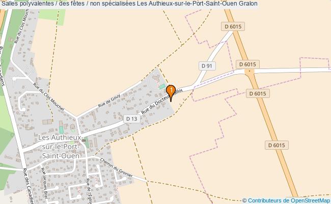 plan Salles polyvalentes / des fêtes / non spécialisées Les Authieux-sur-le-Port-Saint-Ouen : 1 équipements