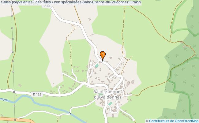 plan Salles polyvalentes / des fêtes / non spécialisées Saint-Etienne-du-Valdonnez : 1 équipements