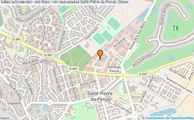 plan Salles polyvalentes / des fêtes / non spécialisées Saint-Pierre-du-Perray : 1 équipements
