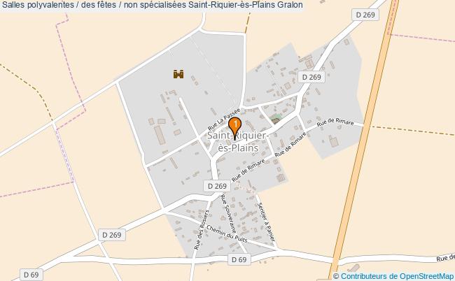 plan Salles polyvalentes / des fêtes / non spécialisées Saint-Riquier-ès-Plains : 1 équipements