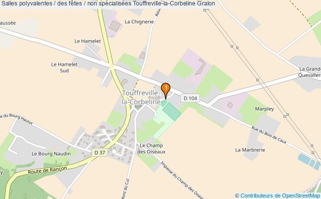 plan Salles polyvalentes / des fêtes / non spécialisées Touffreville-la-Corbeline : 1 équipements