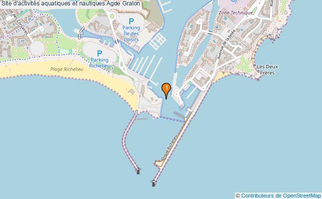plan Site d'activités aquatiques et nautiques Agde : 1 équipements