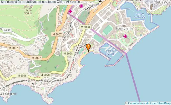plan Site d'activités aquatiques et nautiques Cap-d'Ail : 1 équipements