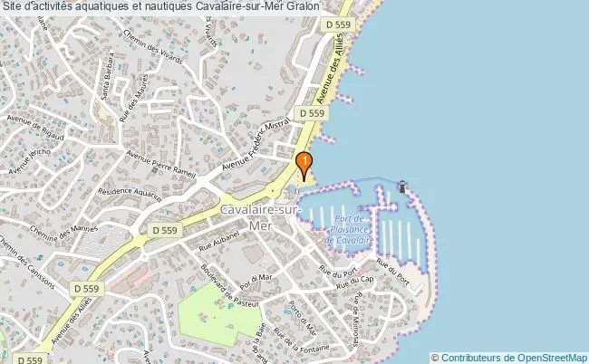 plan Site d'activités aquatiques et nautiques Cavalaire-sur-Mer : 1 équipements