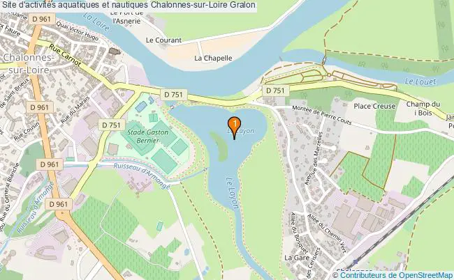 plan Site d'activités aquatiques et nautiques Chalonnes-sur-Loire : 1 équipements