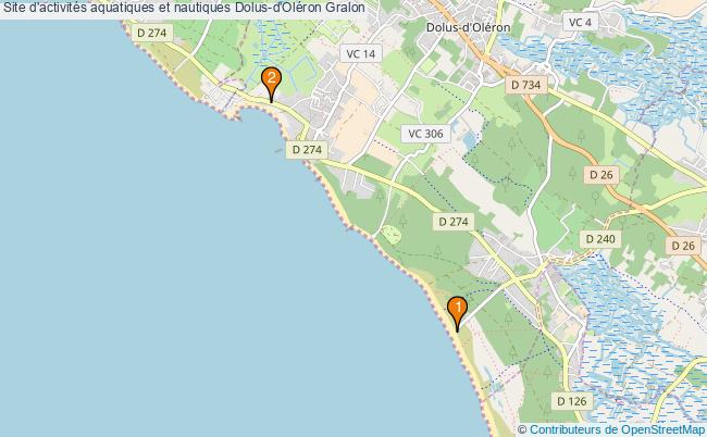 plan Site d'activités aquatiques et nautiques Dolus-d'Oléron : 2 équipements
