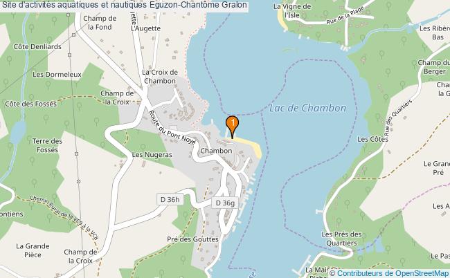 plan Site d'activités aquatiques et nautiques Eguzon-Chantôme : 1 équipements