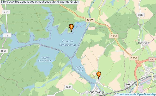 plan Site d'activités aquatiques et nautiques Gondrexange : 3 équipements
