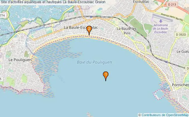 plan Site d'activités aquatiques et nautiques La Baule-Escoublac : 2 équipements