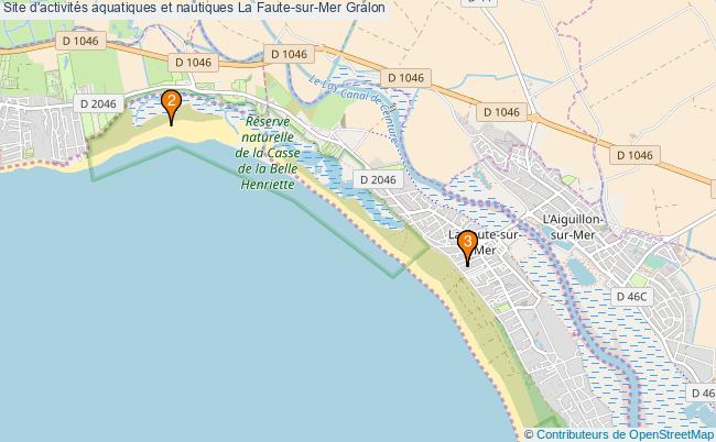 plan Site d'activités aquatiques et nautiques La Faute-sur-Mer : 3 équipements