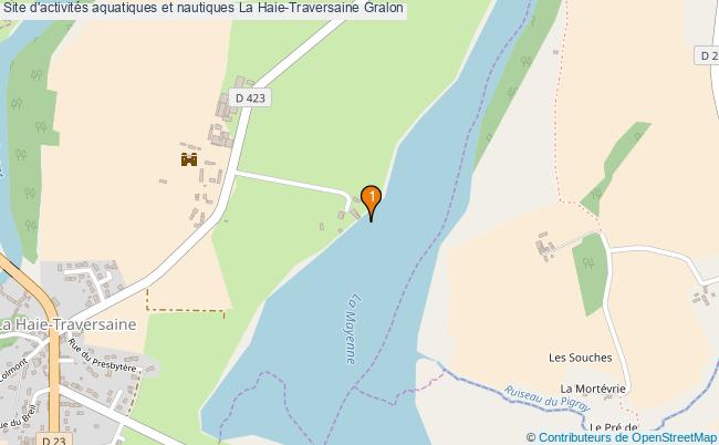 plan Site d'activités aquatiques et nautiques La Haie-Traversaine : 1 équipements