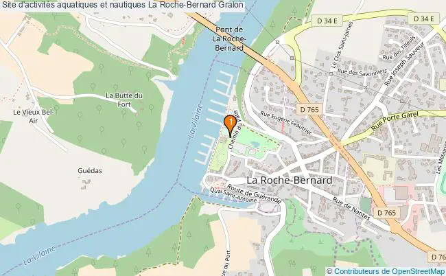 plan Site d'activités aquatiques et nautiques La Roche-Bernard : 1 équipements