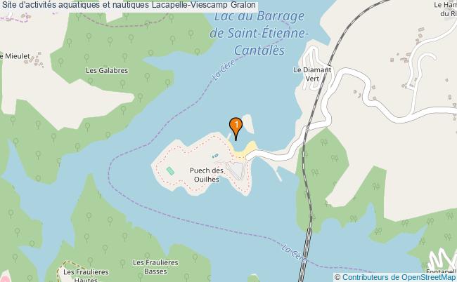 plan Site d'activités aquatiques et nautiques Lacapelle-Viescamp : 1 équipements