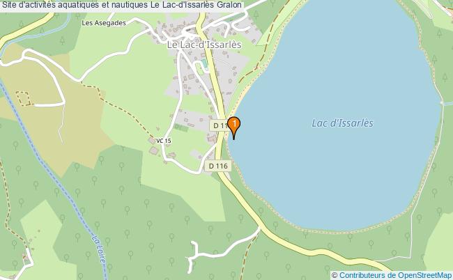 plan Site d'activités aquatiques et nautiques Le Lac-d'Issarlès : 1 équipements