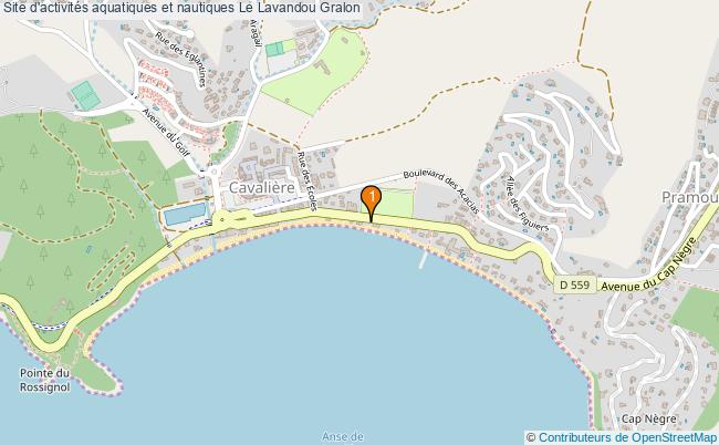 plan Site d'activités aquatiques et nautiques Le Lavandou : 1 équipements